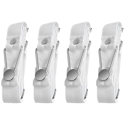 Bettlakenhalter Befestigungsmittel Clips Verstellbare Saited -Gurte Grippers Hosenträger weiße 4pcs Bettlaken Spanner Vorräte Cover