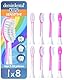 demirdental Ersatzbürsten for Kids passend für Philips Sonicare Ersatzbürsten Kids, Kinder Schallzahnbürsten, Kinder Ersatzbürsten ab 7 Jahre, entspricht HX6048, Magenta, 8er Set