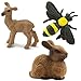 Safari Ltd. Good Luck Minis Backyard Fun Pack – Mini Figurines Including Rabbit, Frog, Butterfly, Snake, Doe, Cardinal, Honey Bee, Hummingbird – Educational Toy Figures for Boys, Girls & Kids Ages 5+