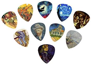 Van Gogh Art Guitar Picks (10 beautiful Picks in a packet)