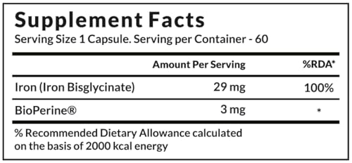 Image of Iron Complex 60 Veg Capsules | Gentle on Stomach and Easy to Absorb | Veg Iron Tablets for Women & Men