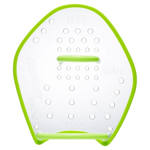 TYR Catalyst Stroke Swim Paddles - Adult Swim Paddles for Training - Durable, Flexible Hand Fins for Building Strength, Endurance, and Improving Technique