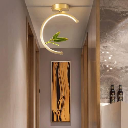 Éclair de plafond en or semi-flush pour illuminer les pièces sombres