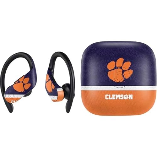 Skinit Decal Audio Skin Compatible with PowerBeats Pro - Officially Licensed Clemson University Paw Logo Design