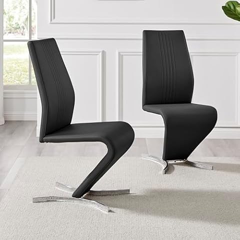 Furniturebox UK Willow Faux Leather Dining Chairs Cover
