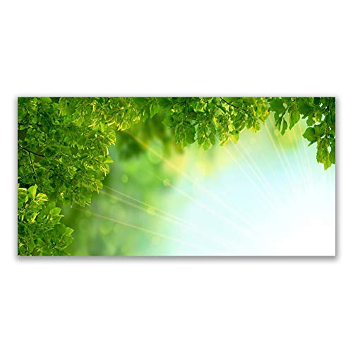 Tableau acrylique feuilles nature pour habiller un grand mur vide facilement - 2
