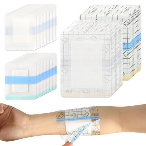 50 Stück Duschpflaster Wasserfest, 6x7cm 10x13cm Wasserdicht Bandage