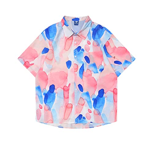 T-shirt imprimé d'été rose pour un look de couple décontracté