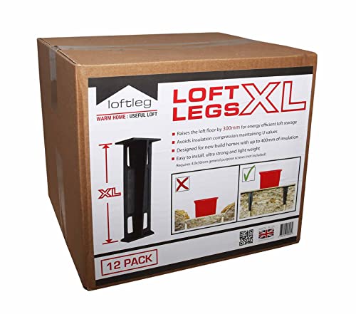 Loft Insulation Spacer, Raised Storage Boarding, loftlegs, Stilts, loft Legs… (XL x 48)