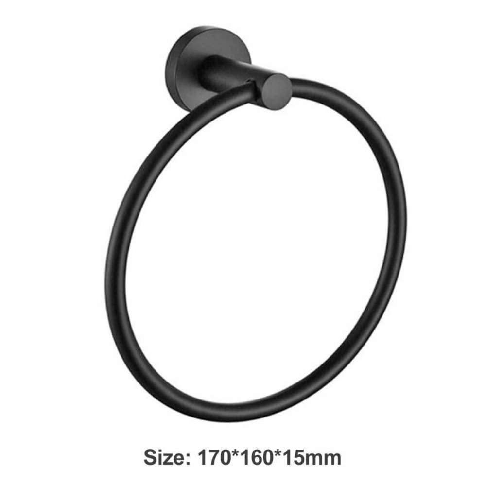 Anillo de Toalla antioxidante Anillo de Toalla Redondo Antiguo Soporte de Ropa Negro Mate Soporte de baño montado en la Pared Accesorios de Hardware,b