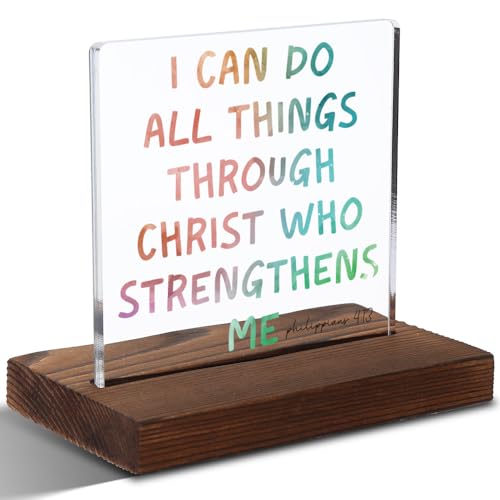 Biblical Inspirational Acrylic Plaque, Encouragement Gift for Believers, Meaningful Gift for Christian Friends, Religious Inspirational Decor, Transparent Acrylic Plaque, XXD177