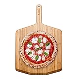 Ooni Pizzaschieber Holz (40 cm) aus Bambus – Hochwertiger Ooni Pizzaschieber & Servierbrett – Pizzabrett & Pizzaschaufel für Pizzaöfen – Pizzaofen Zubehör