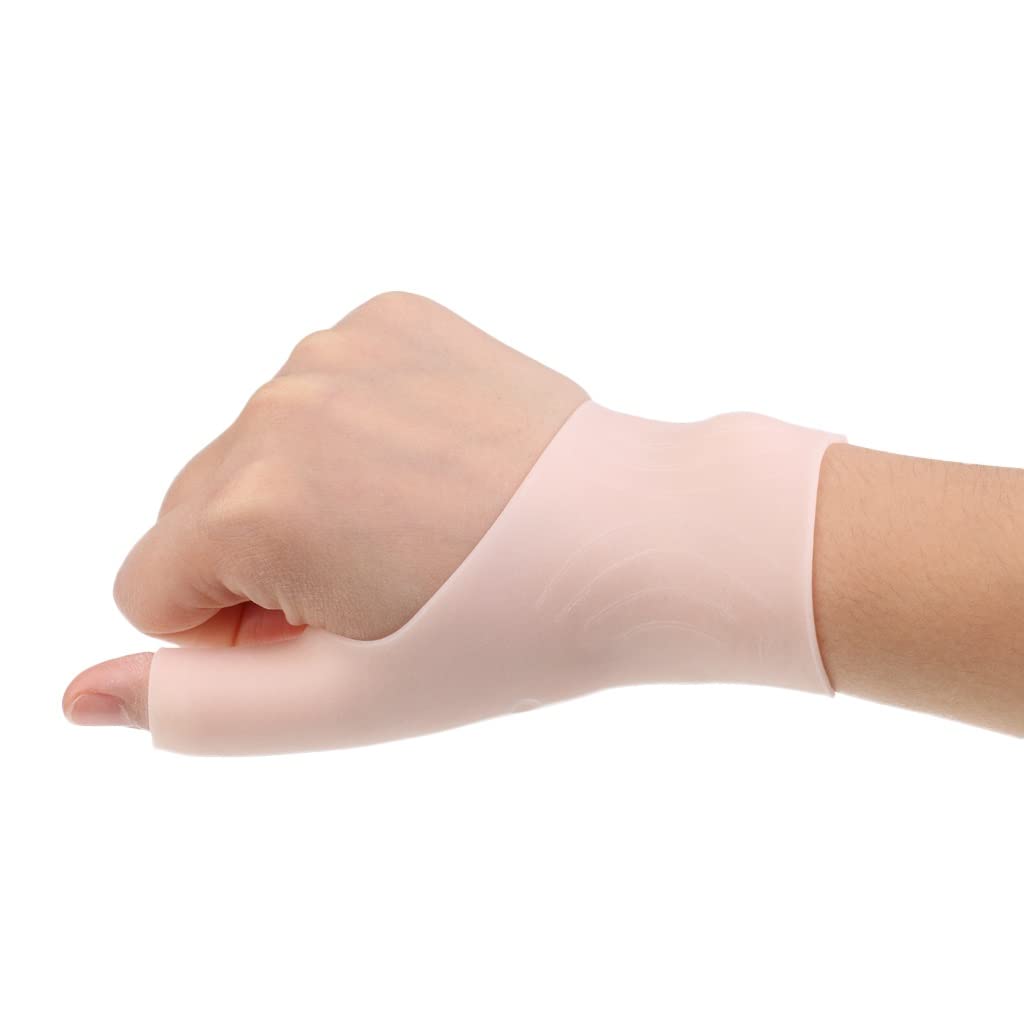 1 pc Breathable Silicone Wrist Thumb Support Braces Soft Lightweight Splint L