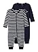 NAME IT Nbmnightsuit 2p Zip Noos Grenouillère, Multicolore (Dark Sapphire Dark Sapphire), 86 (Lot de 2) Bébé Garçon