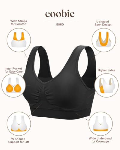 Coobie Comfort Bra,Black,Small4