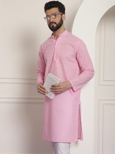 Image of SOJANYA Men's Silk Blend Regular Fit Casual (Since 1958 Woven Design Kurta with Churidar & Embroidered Nehru Jacket
