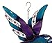 Ebros Gift Artistic Stained Glass Gemstones Purple Blue Hummingbird Copper Metal Hanging Mobile Suncatcher Sculpture 15