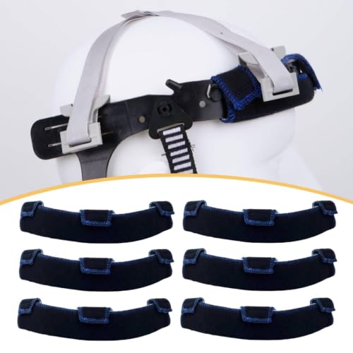 Cintas para el sudor para casco y forros transpirables negros y azules en pack de 6 6