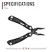 COAST CT225 11-in-1 Multi-Tool, Spring-Assisted Multi-Plier, File, Wire Cutter, Saw, Mini Knife, 3 Screwdrivers, Bottle and Can Opener with Leather Punch - EDC
