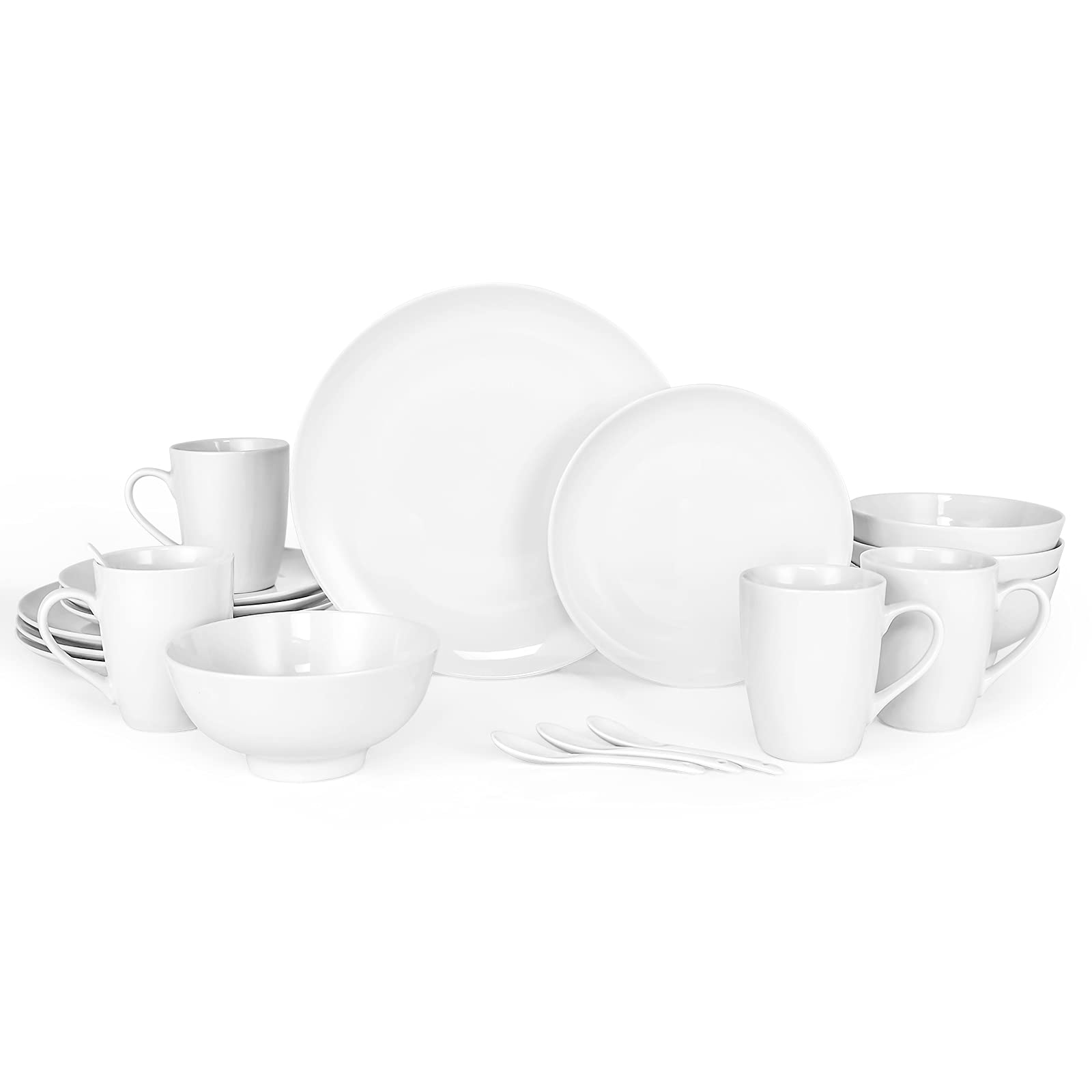 Service de table blanc vaisselle porcelaine assiettes bols tasses
