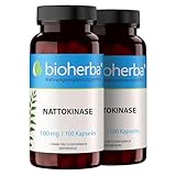 Nattokinase Kapseln – 200 Stück mit je 100 mg Nattokinase aus Natto-Extrakt und Vitamin B1 ohne Gentechnik von BIOHERBA PZN 17192558