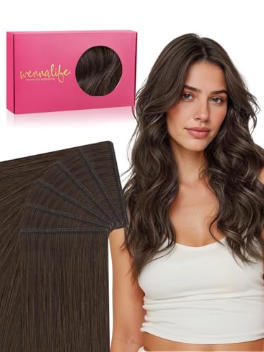 Image of WENNALIFE Genius Tape in Hair Extensions Human Hair, Invisible Tape in