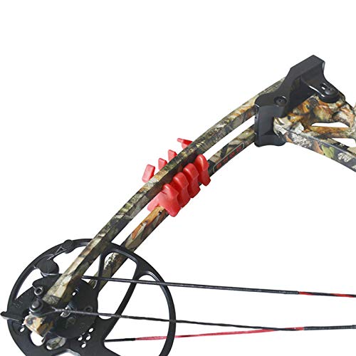 Xilang 2 Pcs Compound Bow Stabilizer Split Limb Damping Rubber Archery Bow Limbs Vibration Damper Dampener Crab Shaped Shock-Absorbing Sliencer For Hunting Traing Accessories (Red) #TOP2