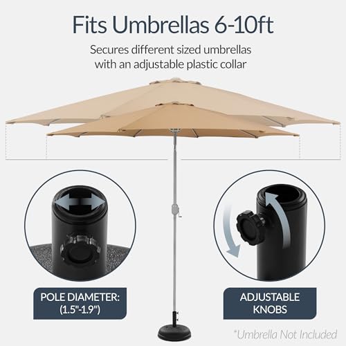 image for Best Choice Products Fillable Umbrella Base Stand Round Dome Plastic P