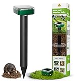 X-octenol 2 Pack Mole Repellent for Lawns Solar Powered Groundhog Spikes, Ultrasonic Mole Stakes for Yard, Waterproof Gopher Repellent to Get Rid of Gopher Vole Snake for Garden and Outdoor