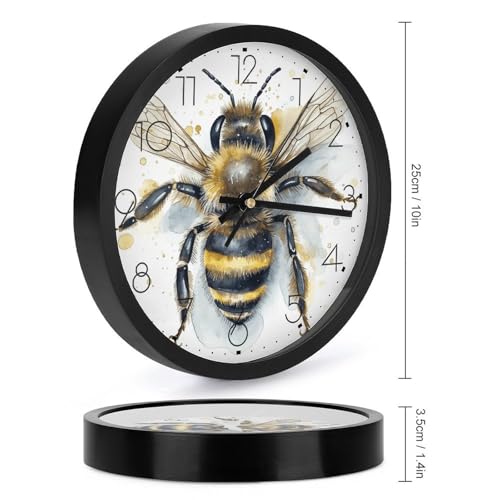 Horloge analogique silencieuse de haute précision pour salle de bain
