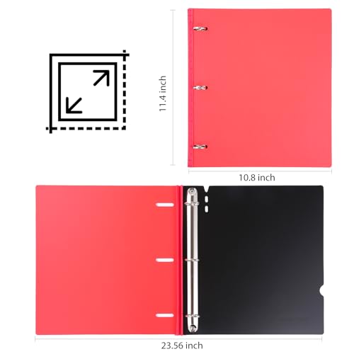 Image of WOT I 12-Pack Telescoping 3 Ring Binder(0.75 inch), Expandable Flexible Binder - Patented Design for Easy Portability, Holds 8.5 inchx11 inch Paper, Assorted Colors, School Office Supplies