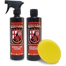 WOLFGANG CONCOURS SERIES Leather Care Combo | Leather Cleaner & Conditioner Kit | Safe for Apparel, Furniture, Car Interiors, Shoes, Bags & More | 16oz Bottles | WG-2526