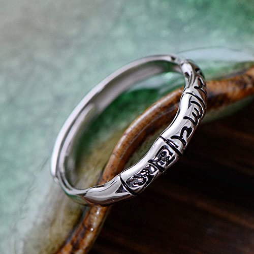 Bague de mariage et anniversaire : offrez un mantra de forêt S925 - 3