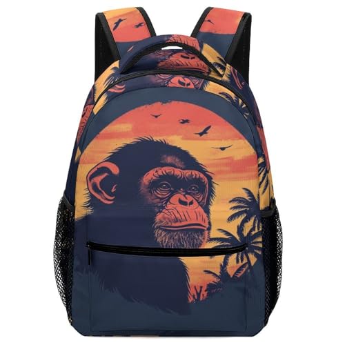Sac à dos orang-outan artistique pour l'école des garçons et filles