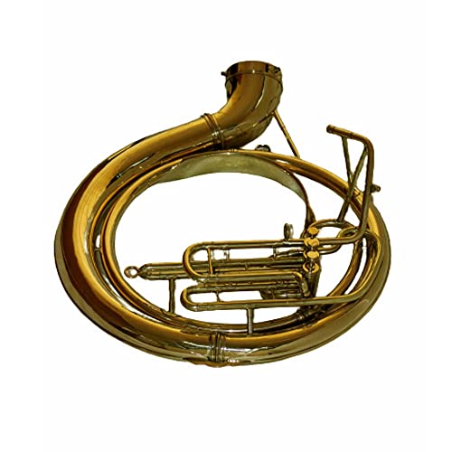 INDIAN HANDMADE BRASS FINISH 25"SOUSAPHONE BRASS MADE TUBA MOUTH PIECE WITH BAG - Thumbnail 4