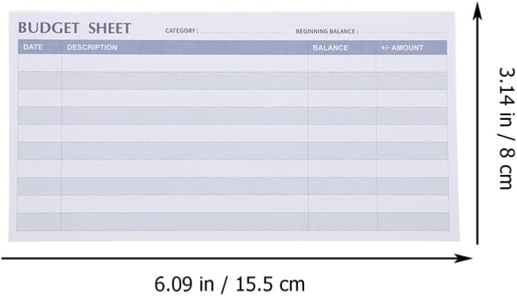 Yardwe 18pcs Expense Tracker Budget Sheets Cash Envelope Trackers Money Trackers Budget Inserts for Cash Envelope Wallet Binder Pockets Budget Planner : Office Products