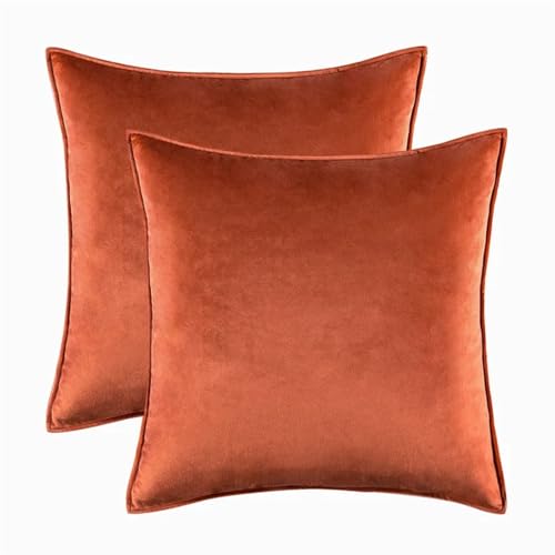 Zymjzbetic Cushion Covers Solid Covered Velvet Lumbar Pillowcase Cushion Cover Soft Hotel Sofa Car Home Chair Decoration Pillow(Color 12,30X50CM)
