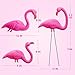 JOYIN 3 Pack Large Pink Flamingo Yard Decorations, Medium Plastic Lawn Flamingo Ornament Stakes with Rubber Coating Metal Legs for Yard, Garden, Luau Party Gift (11in x 20in)