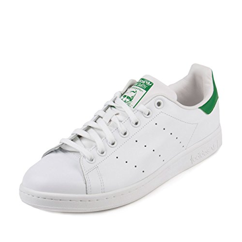 adidas Originals Men's Stan Smith Sneaker, White/White/Green, 6.5