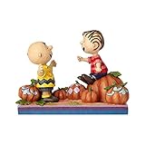 Enesco Peanuts by Jim Shore Charlie Brown and Linus Pumpkin