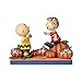 Enesco Peanuts by Jim Shore Charlie Brown and Linus Pumpkin Figurine, 5.5", Multicolor
