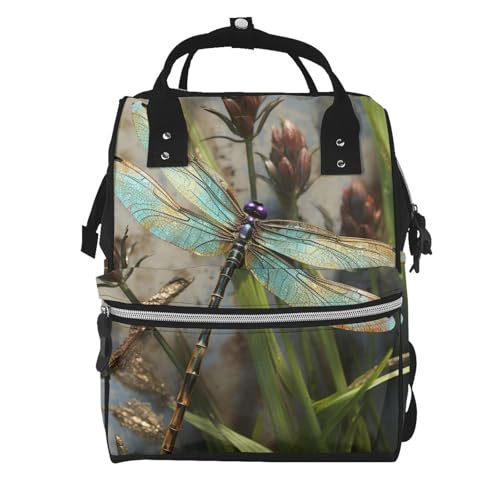 Sac à dos à langer grand volume libellule pour ne plus manquer de place