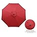 Abba Patio 11ft Patio Umbrella Outdoor Umbrella Patio Market Table Umbrella with Push Button Tilt and Crank for Garden, Lawn, Deck, Backyard & Pool, Red