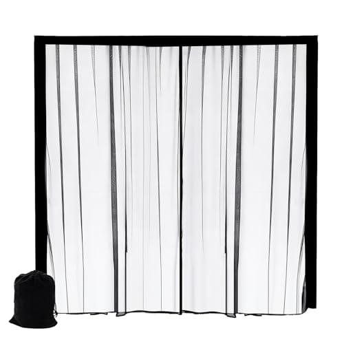 Moustiquaire Magnétique Pour Porte De Camping-Car,Filet 150x110 Cm À Aimants - Toile Anti-Insectes Pour Portière De Véhicule,Pour Intimité Totale Fourgon SUV Camion Caravane