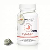 PURMEO® PyloMin – mit Pylopass®, Zink, L-Glutamin, Ulmenrinden- und Kamillenextrakt – 30 Kautabletten – zur Unterstützung der Magenschleimhaut – Erdbeergeschmack, Made in Germany