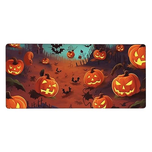 Tapis de souris de jeu étendu 90x40cm avec motif imprimé Halloween XXL