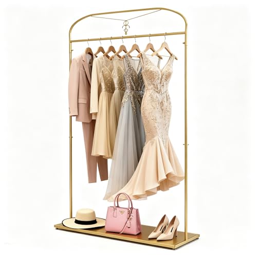 91 Gold Garment Rack for Dresses & Accessories