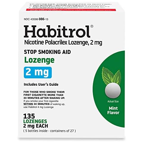 Habitrol Nicotine Lozenges 2 mg Mint Flavor - 135 Count – Stop Smoking Aid – Reduce Cravings and Withdrawal Symptoms Cover