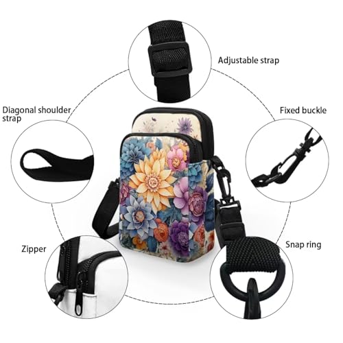 Women's Crossbody Bags Travel Shoulder Sling Bags Cell Phone Case Purse with Front Pocket4