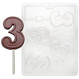 Cybrtrayd L048 Lolly Letters and Numbers Chocolate Candy Mold, No.3 [Kitchen]